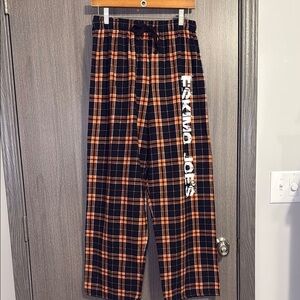 Eskimo Joes Unisex Black and Orange Plaid Pajama Pants Size Medium NWOT